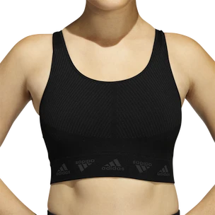 Biustonosz damski adidas  Aeroknit Light Support Bra Black XS