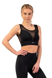 Biustonosz damski Nebbia Black Mesh Design Sports Bra "Breathe" 412 black