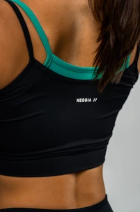 Biustonosz damski Nebbia FLEX Double Layer Light-Support Sports Bra black