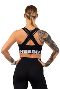 Biustonosz damski Nebbia  Medium Impact Cross Back Sports Bra 410 black