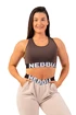 Biustonosz damski Nebbia  Medium Impact Cross Back Sports Bra 410 brown