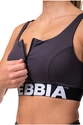 Biustonosz damski Nebbia  Smart zip sports bra marron