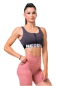 Biustonosz damski Nebbia  Smart zip sports bra marron