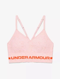 Biustonosz damski Under Armour Seamless Low Long Htr Bra pink Beta Tint