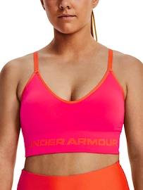 Biustonosz damski Under Armour Seamless Low Long Rib-PNK