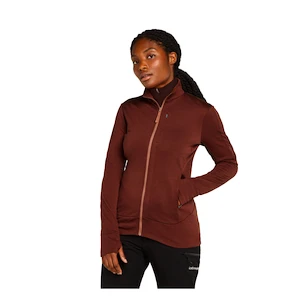 Bluza damska Icebreaker Merino 260 Quantum IV LS Zip Port/Cedar Wood