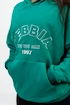 Bluza damska Nebbia GYM RAT Branded Oversized Hoodie green