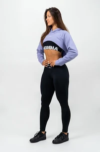 Bluza damska Nebbia GYM TIME Designer Cropped Hoodie purple