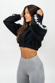 Bluza damska Nebbia ICONIC Cropped Zip-Up Hoodie black