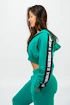 Bluza damska Nebbia ICONIC Cropped Zip-Up Hoodie green