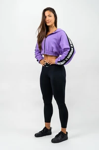 Bluza damska Nebbia ICONIC Cropped Zip-Up Hoodie purple