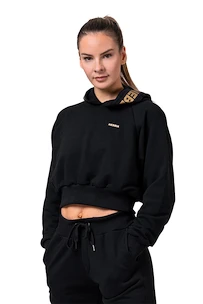 Bluza damska Nebbia Intense Golden Crop hoodie 824 black XS