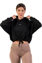 Bluza damska Nebbia  Loose Fit Crop Hoodie black