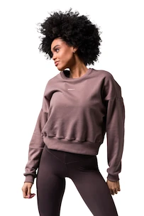 Bluza damska Nebbia  Loose Fit Sweatshirt "Feeling Good" 420 brown