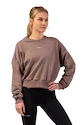 Bluza damska Nebbia  Loose Fit Sweatshirt "Feeling Good" 420 brown M/L