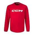 Bluza dziecięca CCM  LOCKER ROOM FLEECE CREW Red