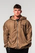 Bluza męska Nebbia  Washed-off Zip Up Hoodie GYM BRO Light Brown