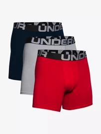 Bokserki męskie Under Armour Charged Cotton 6in 3 Pack-RED