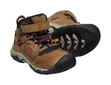 Buty outdoorowe dziecięce Keen Ridge Flex Mid Wp Bison/Red Carpet