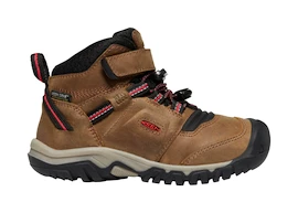 Buty outdoorowe dziecięce Keen Ridge Flex Mid Wp Bison/Red Carpet