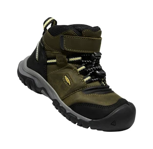 Buty outdoorowe dziecięce Keen Ridge Flex Mid Wp Dark Olive/Dusky Citron  US 12