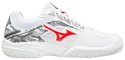 Buty tenisowe dziecięce Mizuno  Breakshot 3 CC White/IgnititonRed