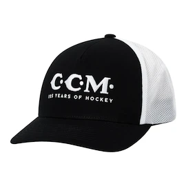 Czapka baseballowa CCM 125 Anniversary Mesh Trucker Black Senior