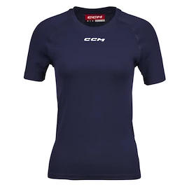 Damska koszulka kompresyjna CCM SS Training Tee Navy Senior