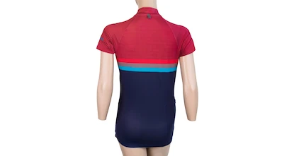 Damska koszulka rowerowa Sensor  Cyklo Summer Stripe Blue/Lilla