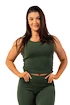 Damski podkoszulek Nebbia  Organic Cotton Ribbed Tank Top 414 dark green S