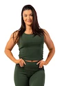 Damski podkoszulek Nebbia  Organic Cotton Ribbed Tank Top 414 dark green XS