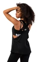 Damski podkoszulek Nebbia  Sleeveless Loose Cross Back Tank Top "Feeling Good" Black