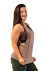 Damski podkoszulek Nebbia  Sleeveless Loose Cross Back Tank Top "Feeling Good" Brown L