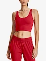 Damski podkoszulek Under Armour  Meridian Fitted Crop Tank-RED XS