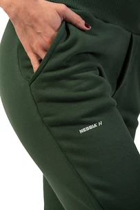 Damskie dresy Nebbia  High-Waist Loose Fit Sweatpants "Feeling Good" 409 dark green