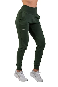 Damskie dresy Nebbia  High-Waist Loose Fit Sweatpants "Feeling Good" 409 dark green