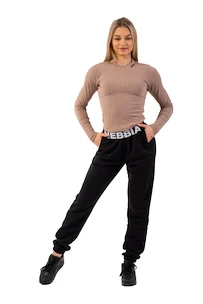 Damskie dresy Nebbia  Iconic Mid-Waist Sweatpants 408 black