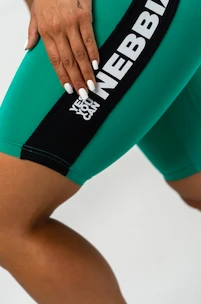 Damskie spodenki rowerowe Nebbia ICONIC High Waisted Biker Shorts green