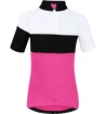 Dziecięca koszulka rowerowa Force  Kid View pink/white/black