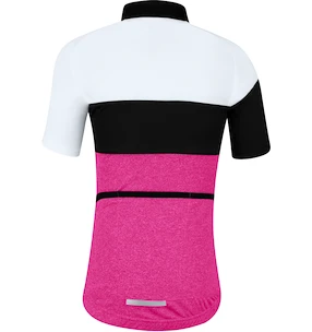 Dziecięca koszulka rowerowa Force  Kid View pink/white/black