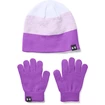 Dziewczęce rękawiczki Under Armour  Beanie Glove Combo purple