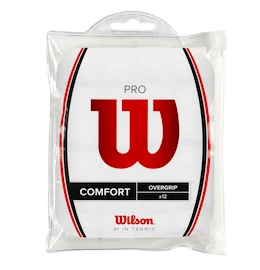 Górna owijka Wilson Pro Comfort Overgrip White (12 Pack)