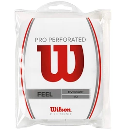 Górna owijka Wilson Pro Overgrip Perforated White (12 Pack)