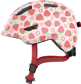 Kask dziecięcy Abus Smiley 3.0 LED Rose strawberry