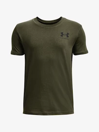 Koszulka chłopięca Under Armour SPORTSTYLE LEFT CHEST SS-GRN