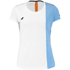 Koszulka damska Babolat Play Cap Sleeve Top Women White/Blue Hthr