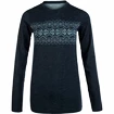 Koszulka damska Endurance  Yalia Seamless Wool Print LS Baselayer Dark Blue