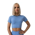 Koszulka damska GymBeam  FLO CropTop Blue