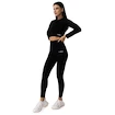 Koszulka damska GymBeam  FLO Ribbed CropTop Black