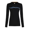 Koszulka damska Icebreaker Merino 200 Oasis LS Crewe Mountain Pulse Black